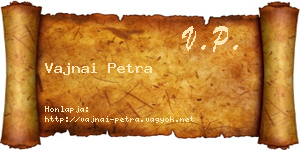 Vajnai Petra névjegykártya